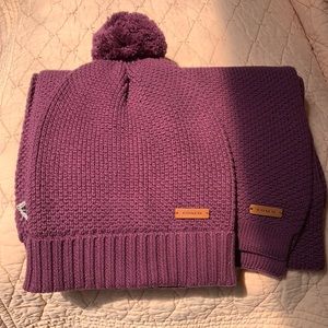 Purple Coach Hat/Scarf Set